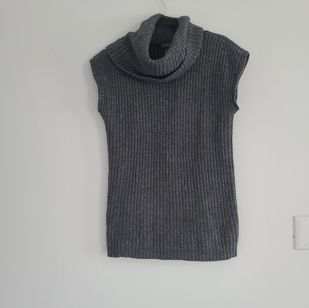 Lauren Ralph Lauren Gray Cowl Neck Sweater S
